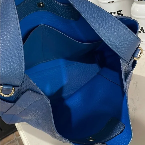 Furla Capriccio M blue leather hobo bag - Picture 4 of 12